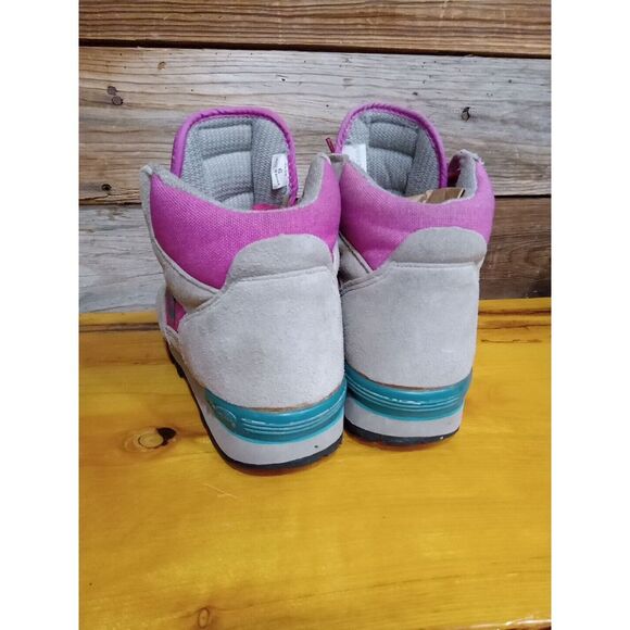 Vasque Hiking Boots Womens Size 6 Pink and Teal Suede 7404 Vintage - Picture 4 of 13